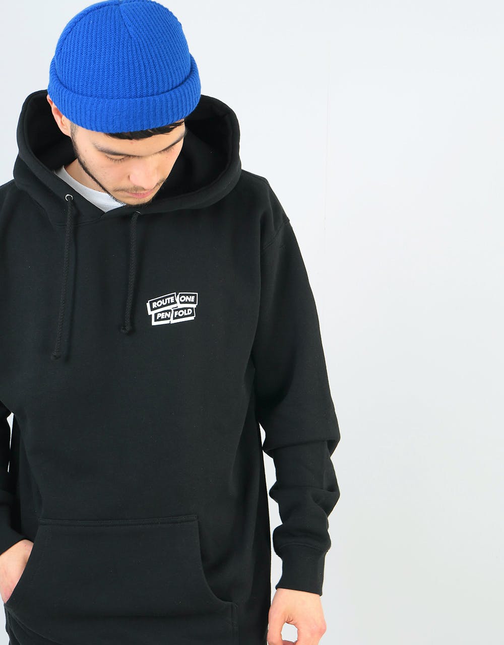Route One x Mr. Penfold Tear Down Pullover Hoodie - Black