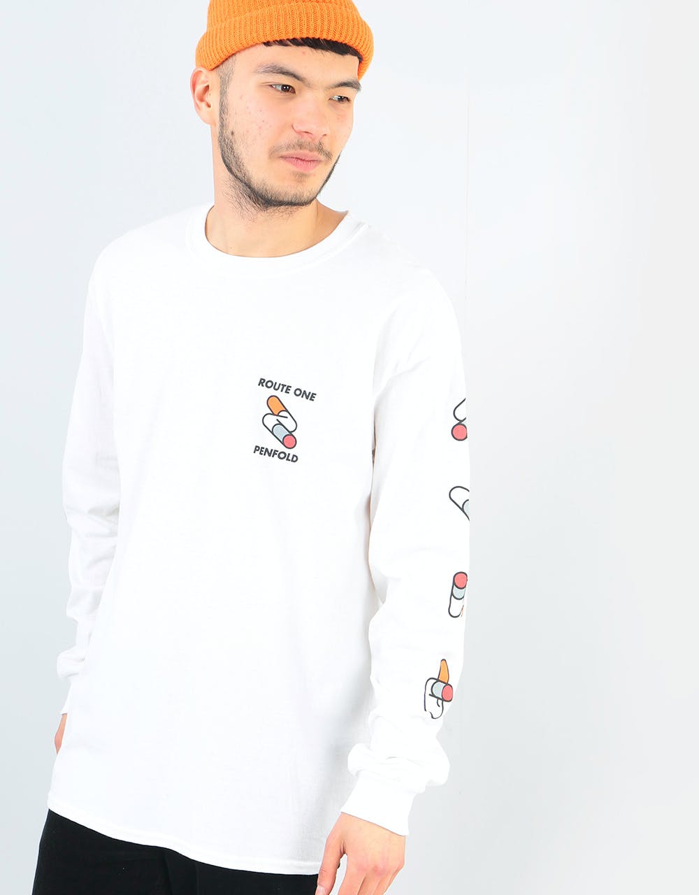 Route One x Mr. Penfold Dog Ends LS T-Shirt - White