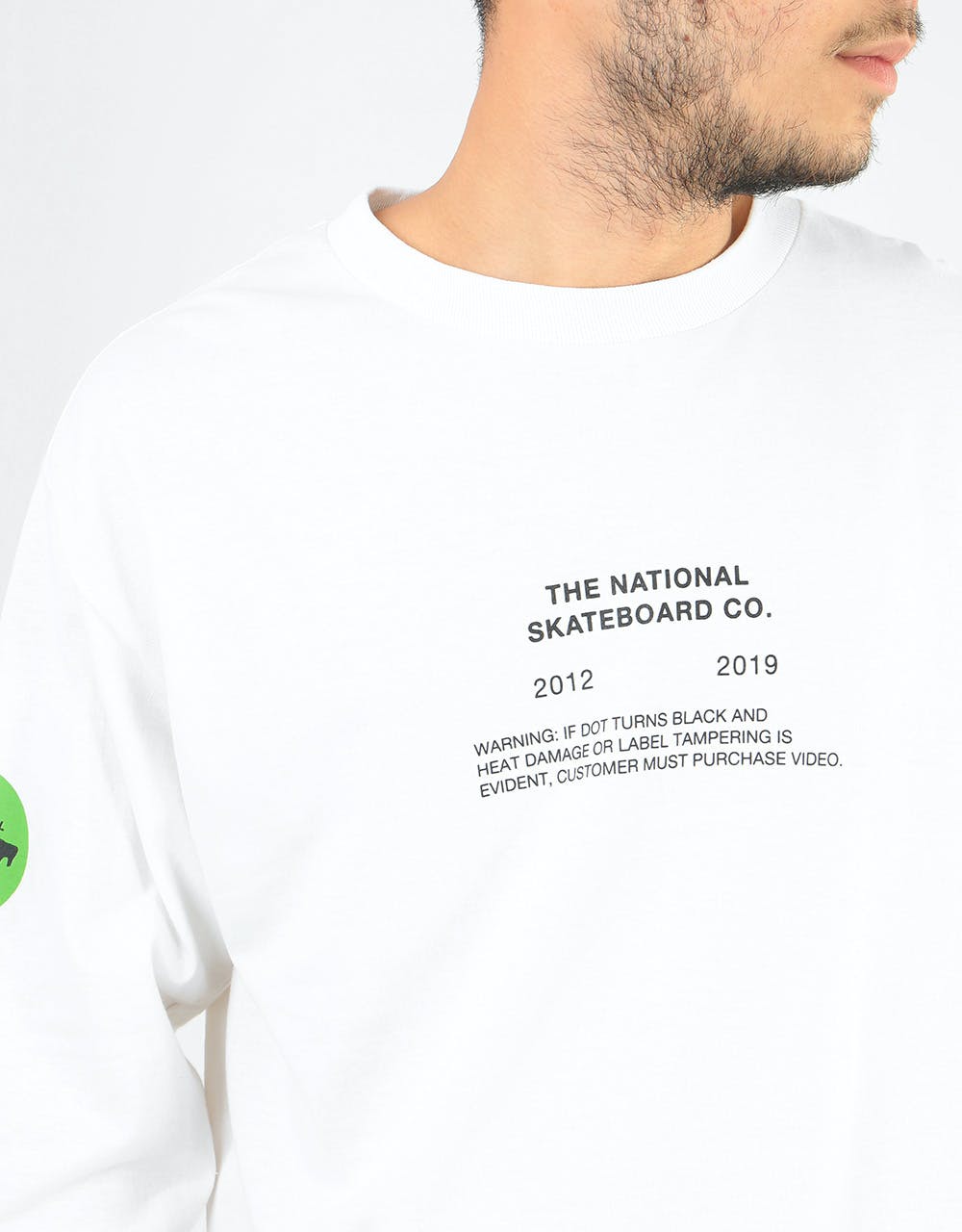 The National Skateboard Co Tapes L/S T-Shirt - White