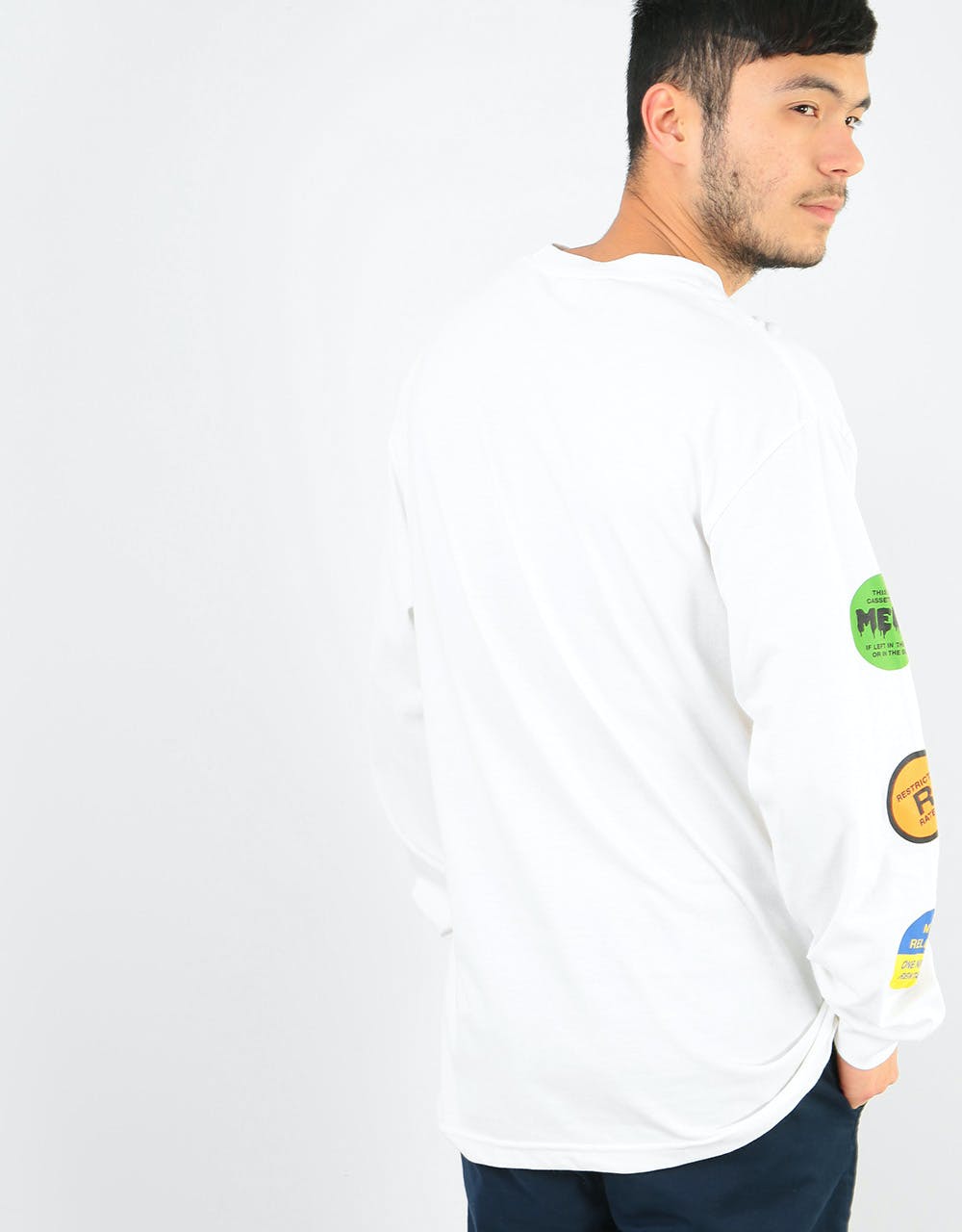 The National Skateboard Co Tapes L/S T-Shirt - White