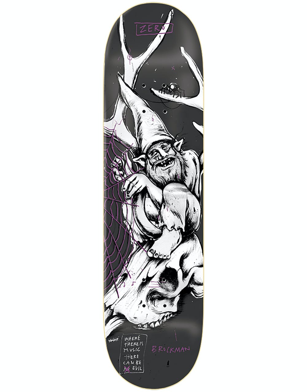 Zero Brockman Gnarly Gnomes Skateboard Deck - 8"