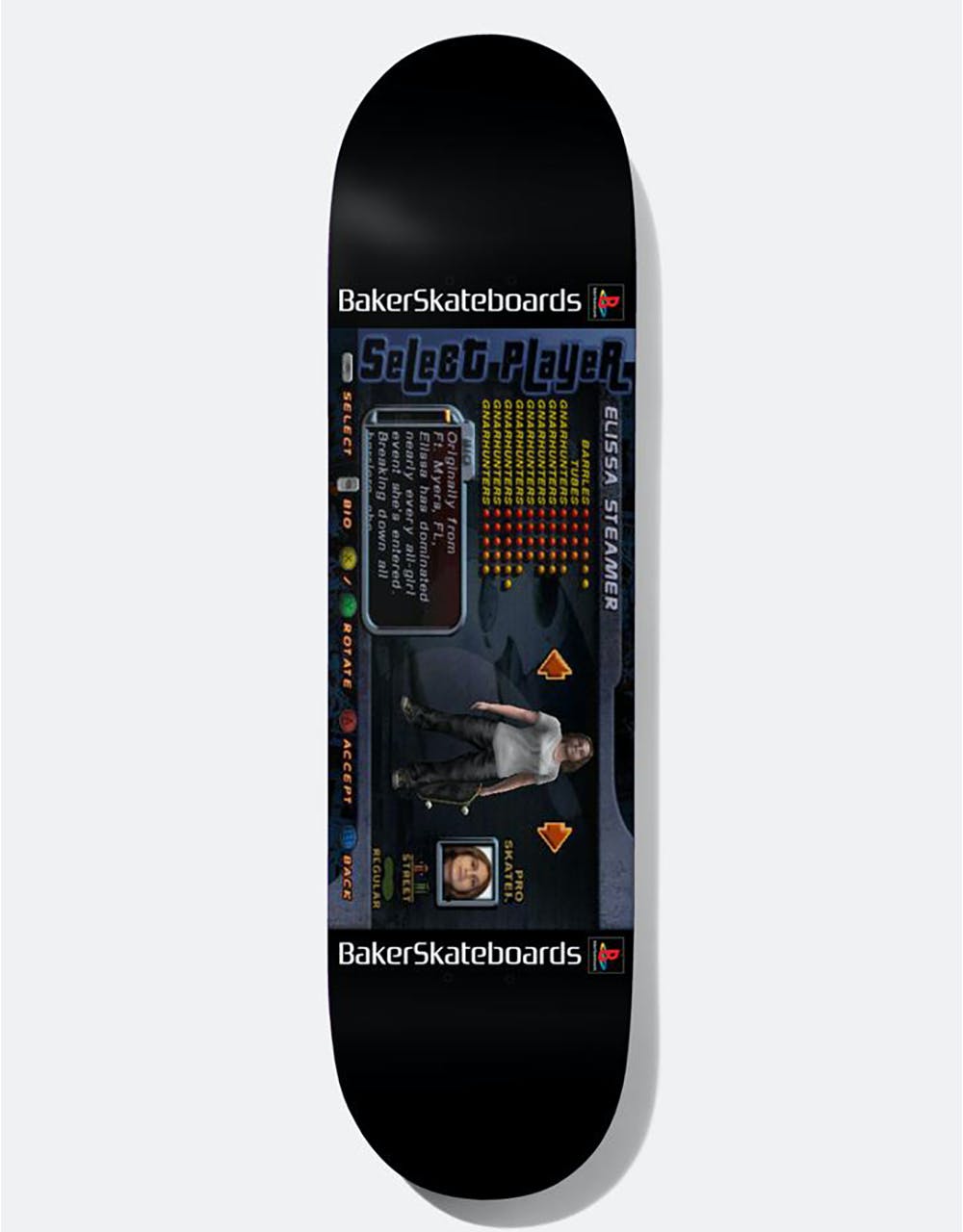 Baker Steamer Player Select Skateboard Deck - 8.25"
