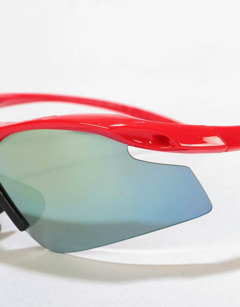 Route One Blitz Mirrored Sunglasses - Red