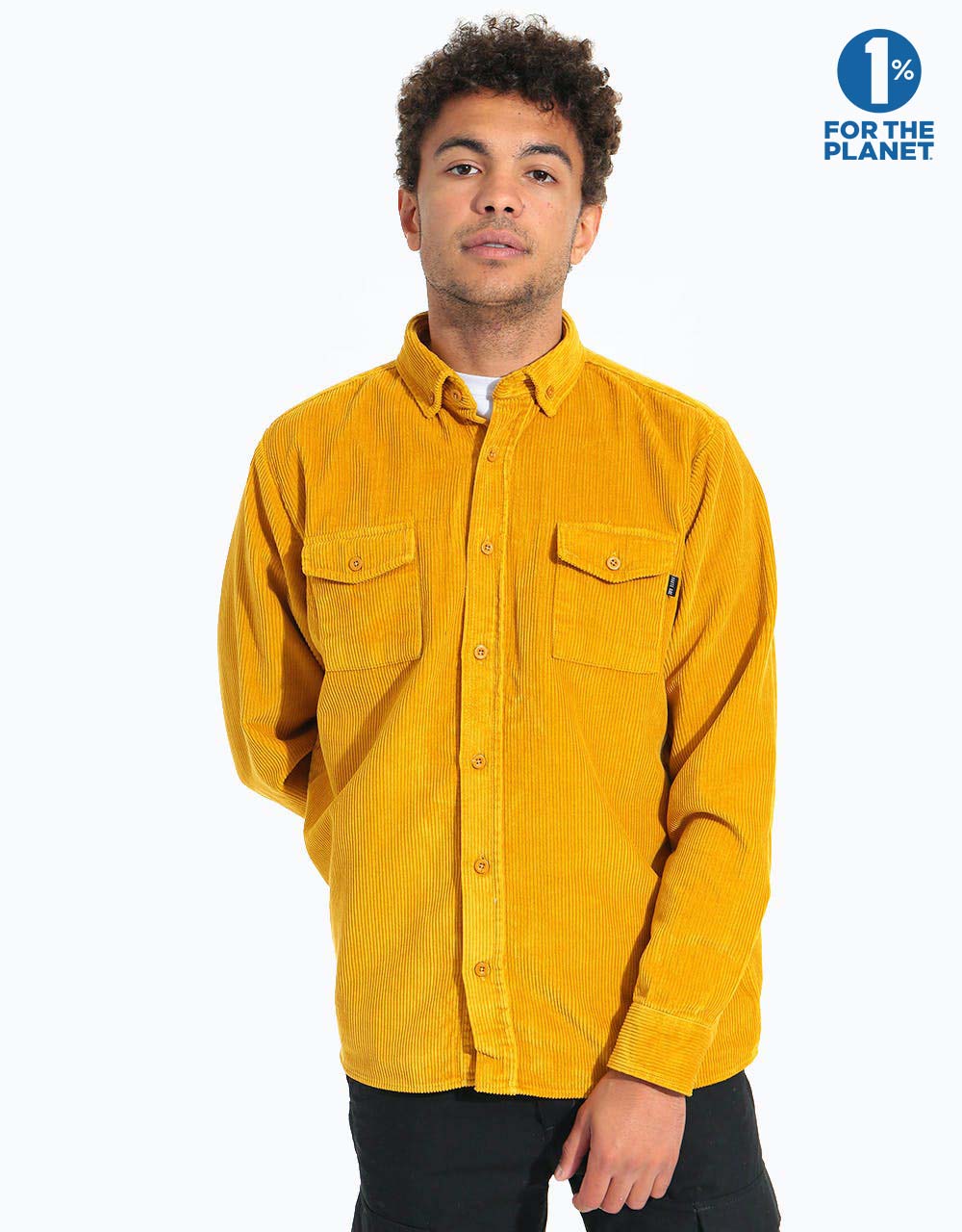 Route One Big Wale Cord Shirt - Mustard
