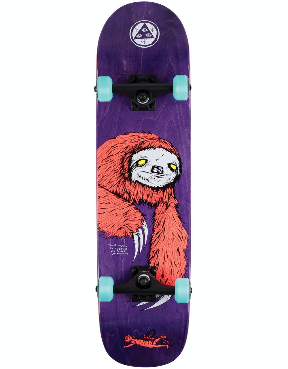 Welcome Sloth on Bunyip Complete Skateboard - 8"