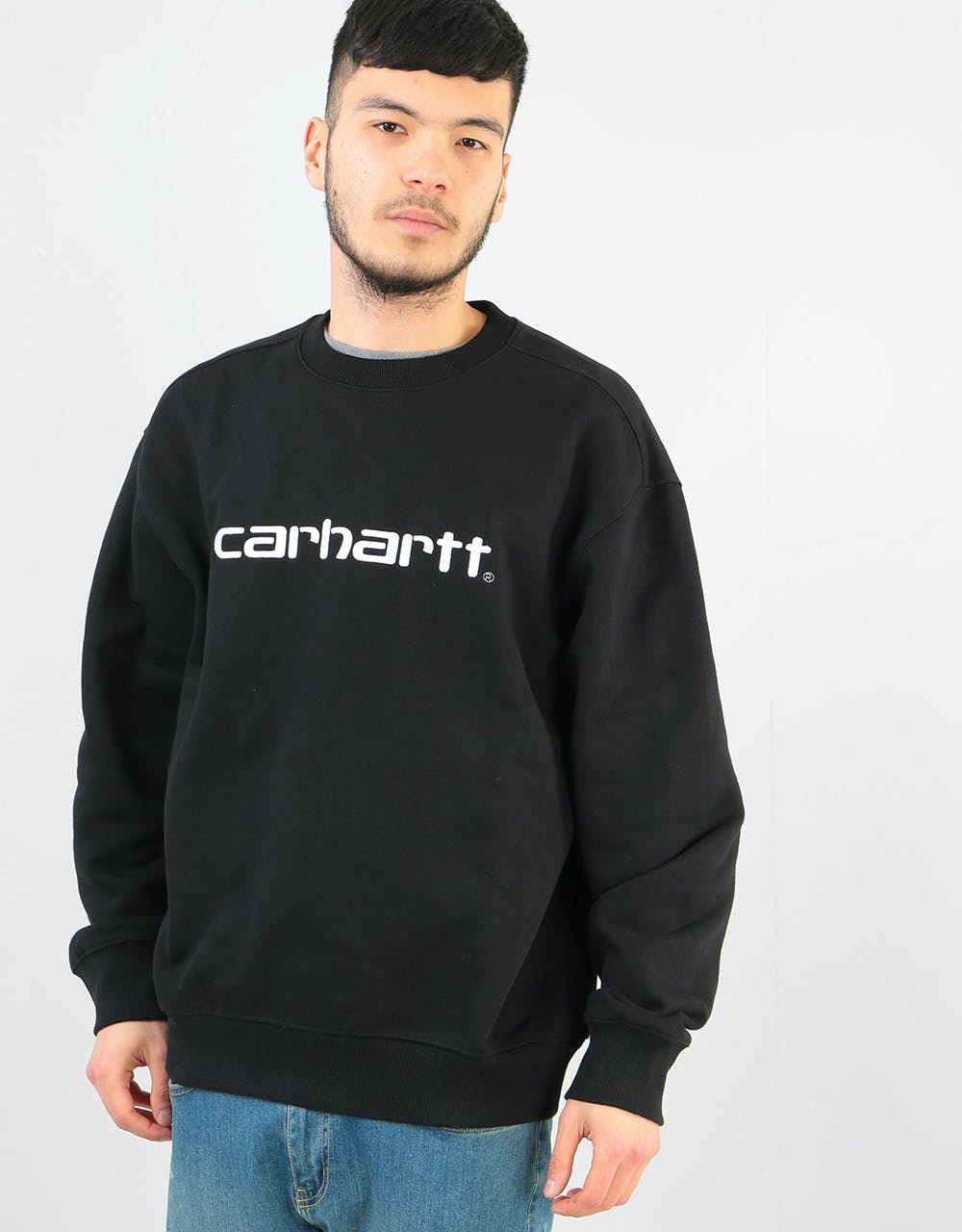 Carhartt WIP Logo Sweatshirt - Black/White