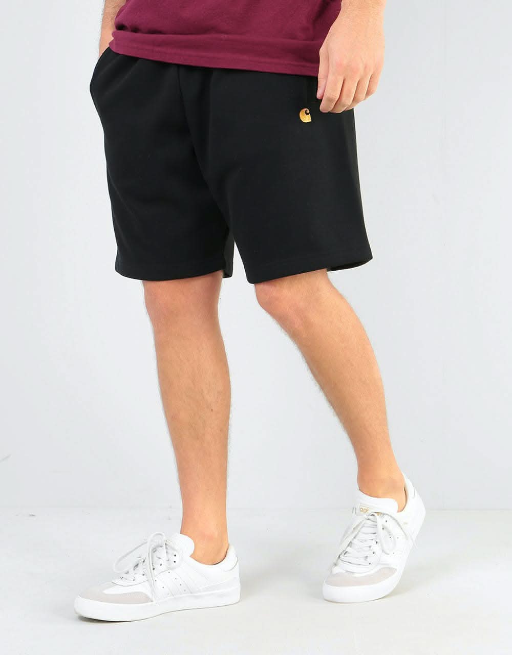 Carhartt WIP Chase Sweat Short - Black/Gold