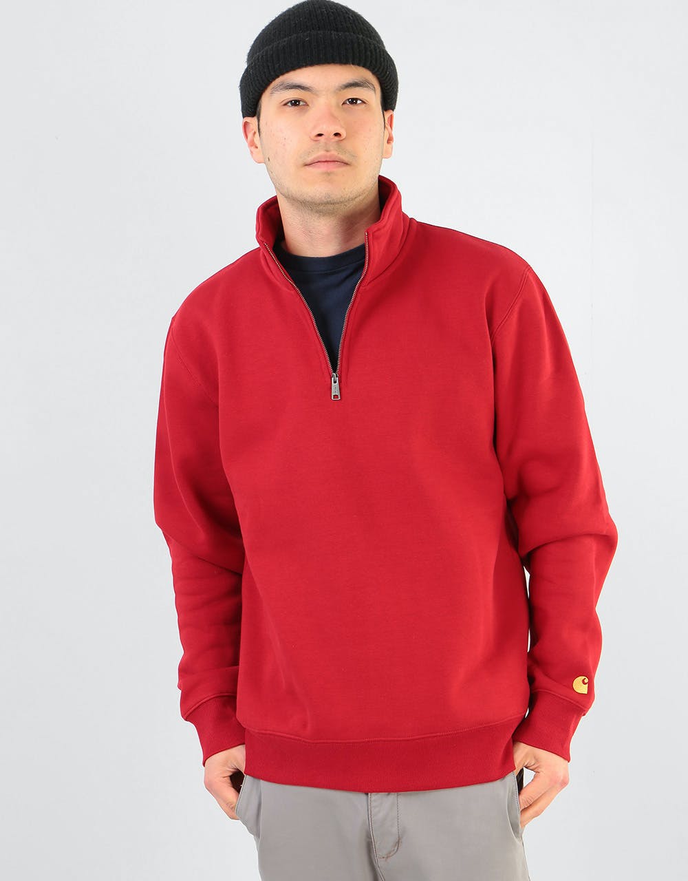 Carhartt WIP Chase Highneck Sweatshirt - Blast Red/Gold