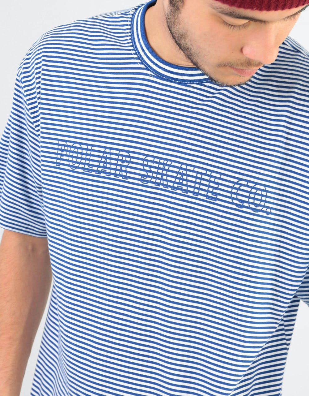 Polar Outline Stripe T-Shirt - Dark Blue