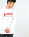 Thrasher Godzilla Sweatshirt - White