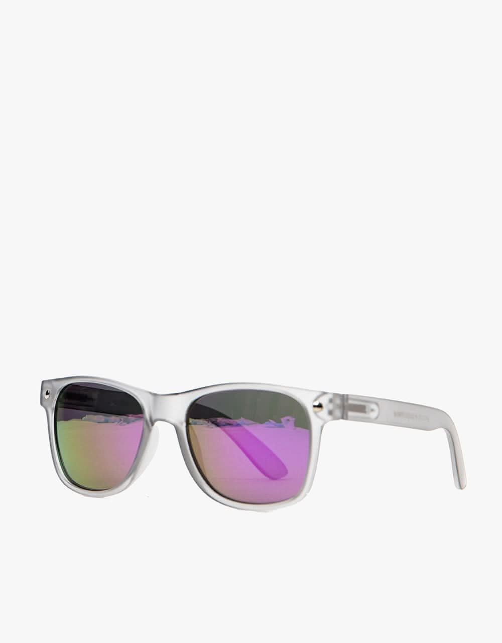 Glassy Sunhater Leonard Polarized Sunglasses - Dark Grey/Purple Mirror