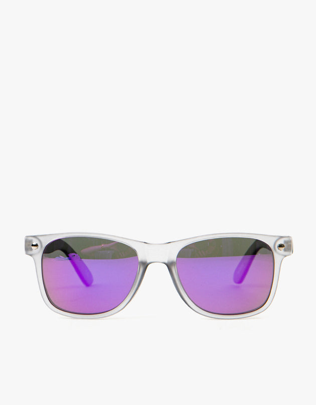 Glassy Sunhater Leonard Polarized Sunglasses - Dark Grey/Purple Mirror
