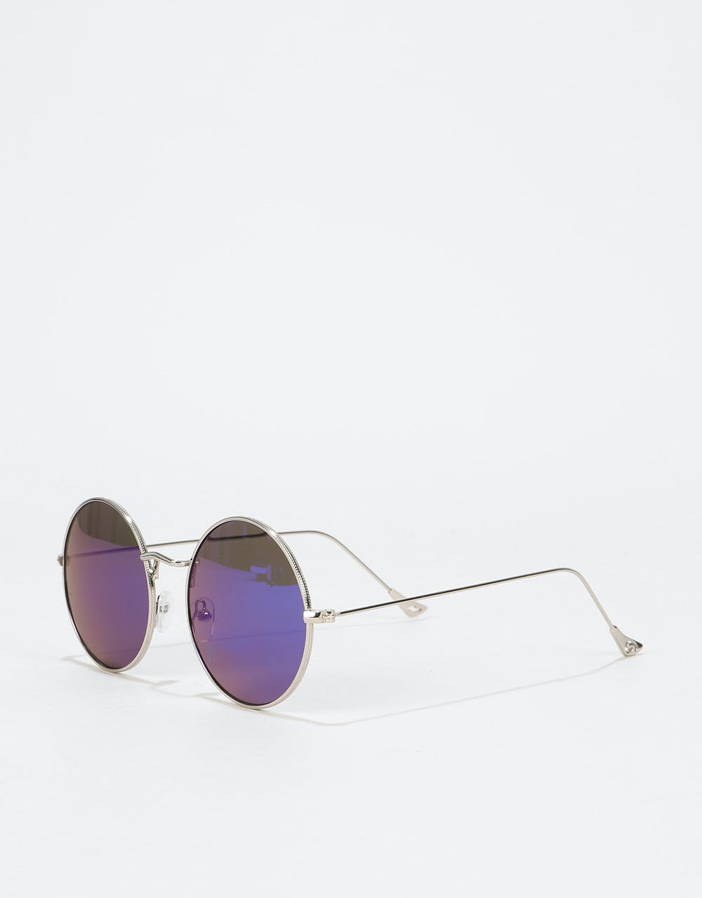 Glassy Sunhater Jaws Polarized Sunglasses - Silver/Blue Mirror