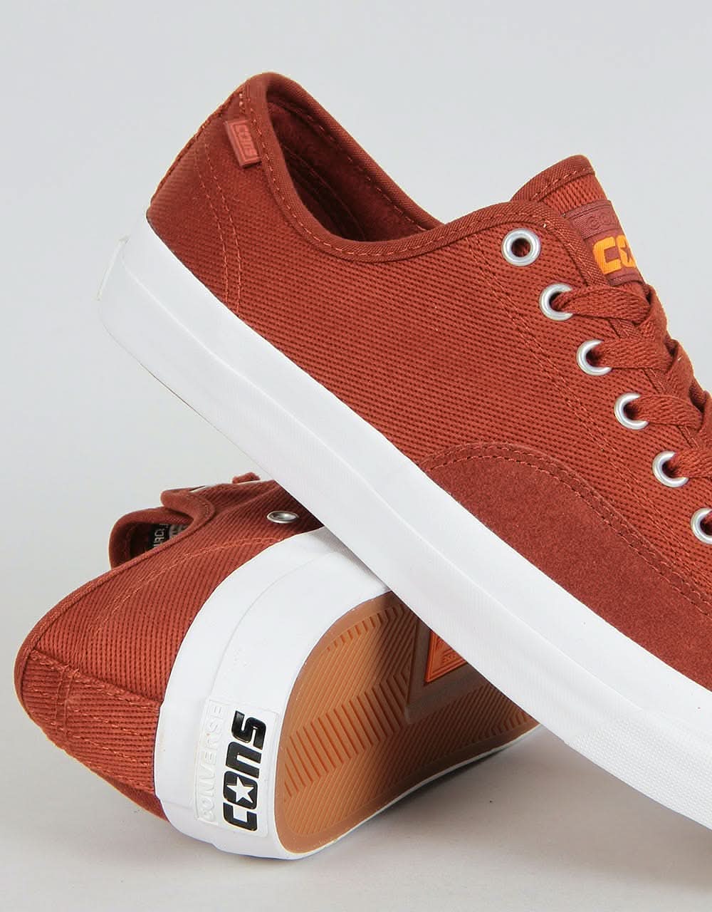 Converse Jack Purcell Pro Ox Skate Shoes - Cinnamon/White/Orange Rind