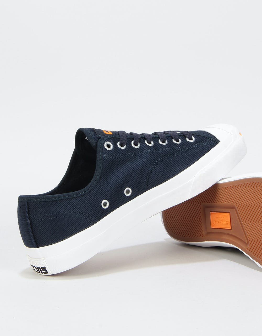 Converse Jack Purcell Pro Ox Skate Shoes - Dark Obsidian/White