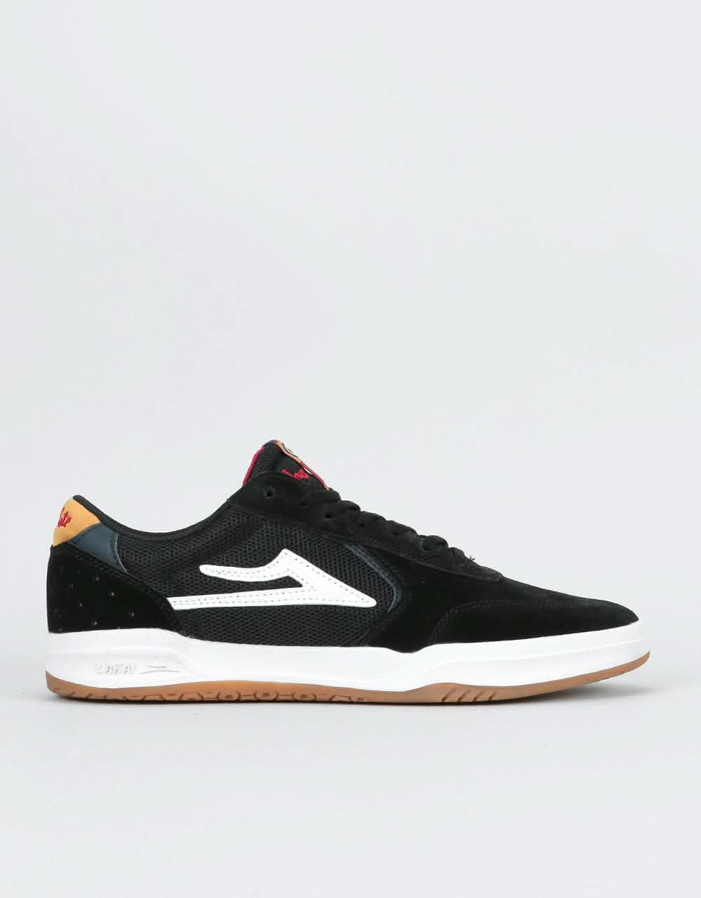 Lakai x Chocolate Atlantic Skate Shoes Black Yellow Suede
