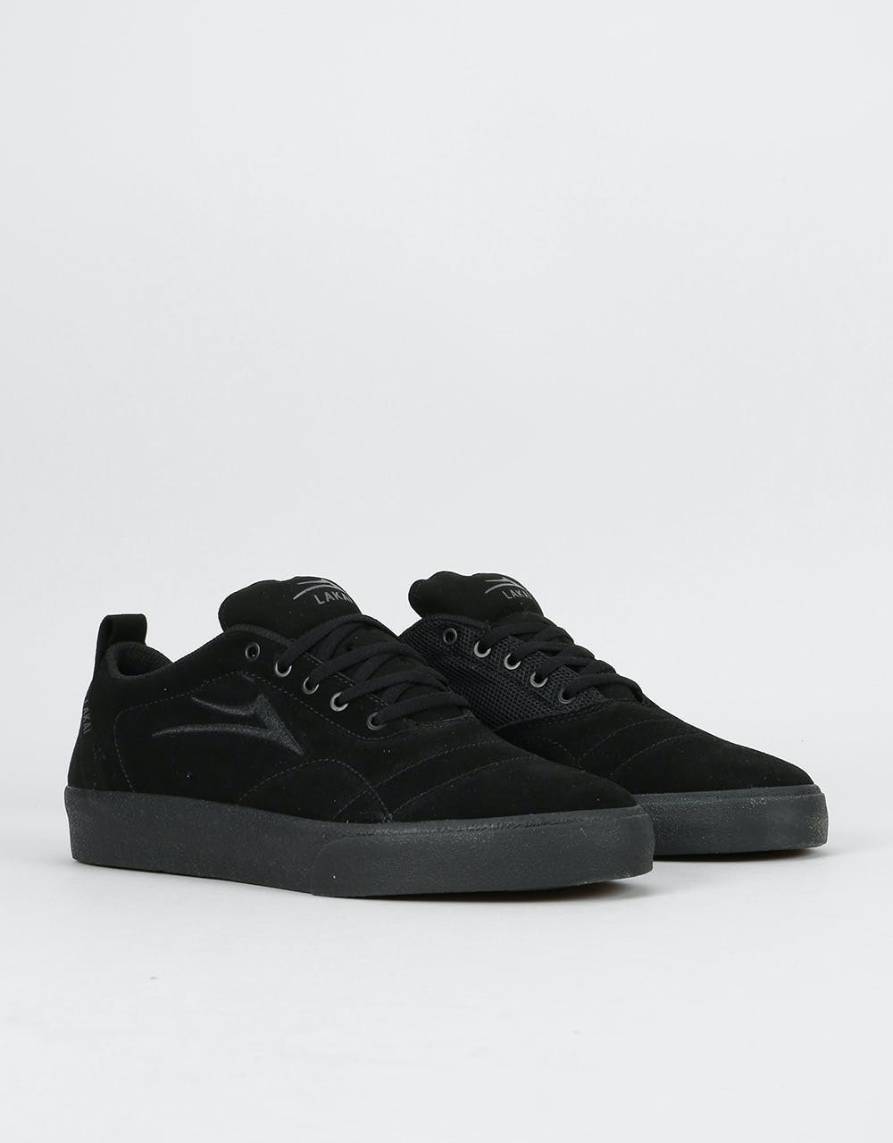 Lakai Bristol Skate Shoes - Black/Black Suede