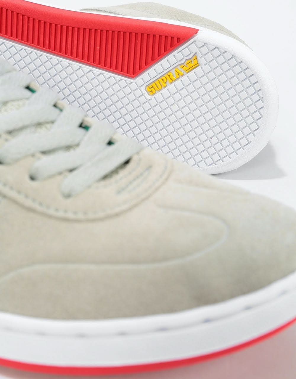 Supra Elevate Skate Shoes - Stone/White