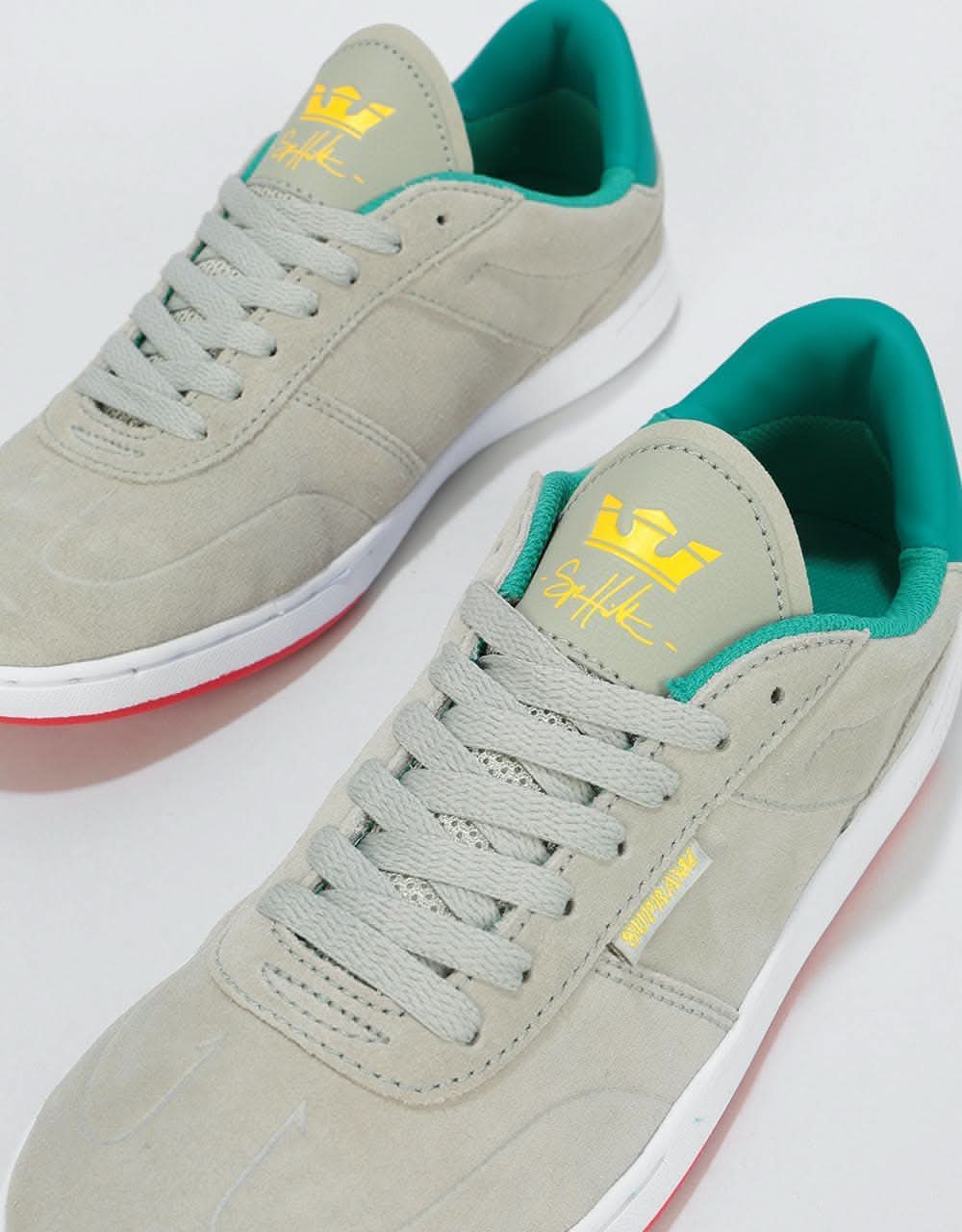 Supra Elevate Skate Shoes - Stone/White