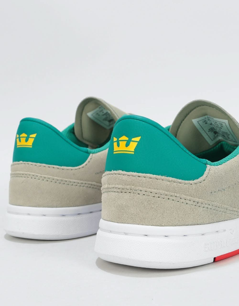 Supra Elevate Skate Shoes - Stone/White