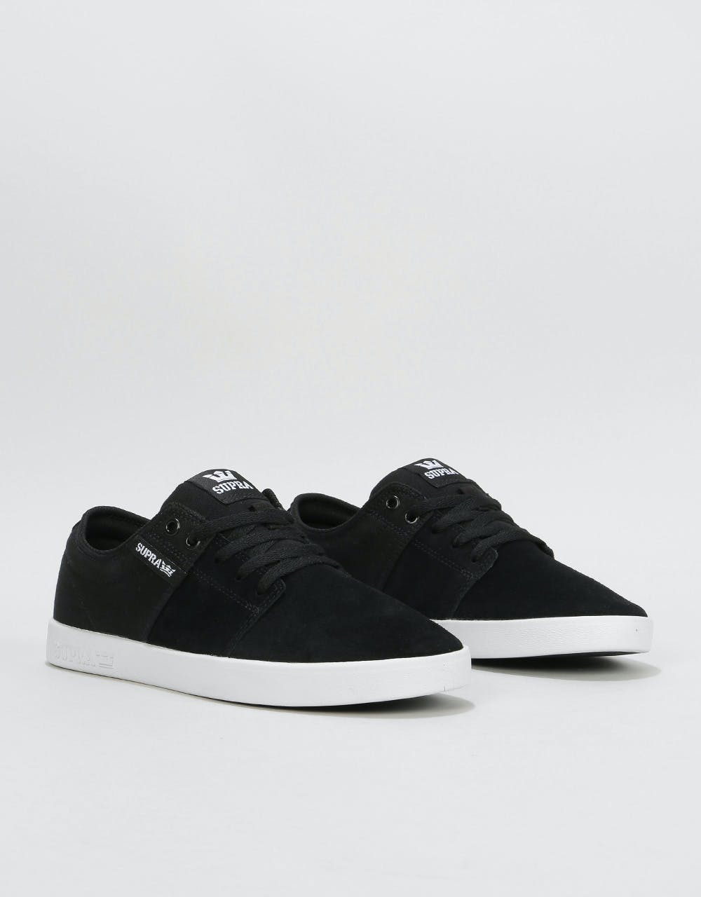 Supra Stacks II Skate Shoes - Black/Grey-White