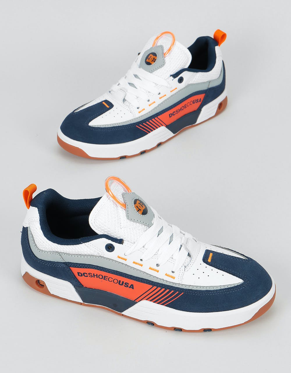 DC Legacy 98 Slim Skate Shoes - Navy/Orange