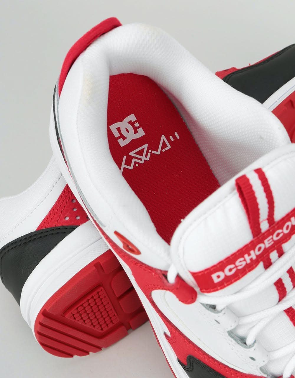 DC Kalis Lite Skate Shoes - Black/White/Rfed