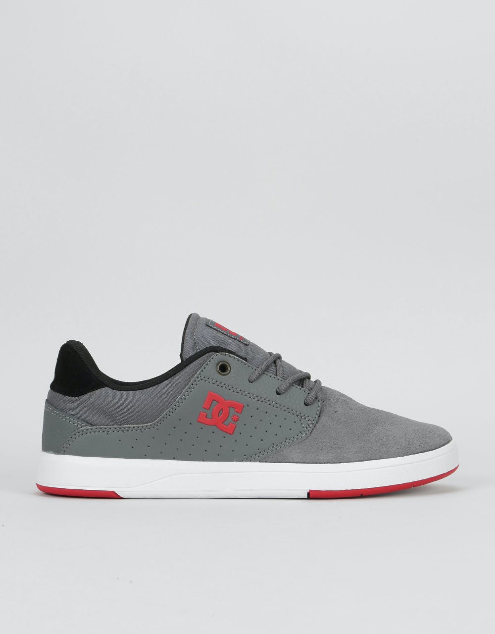 DC Plaza TC Skate Shoes - Grey/Red