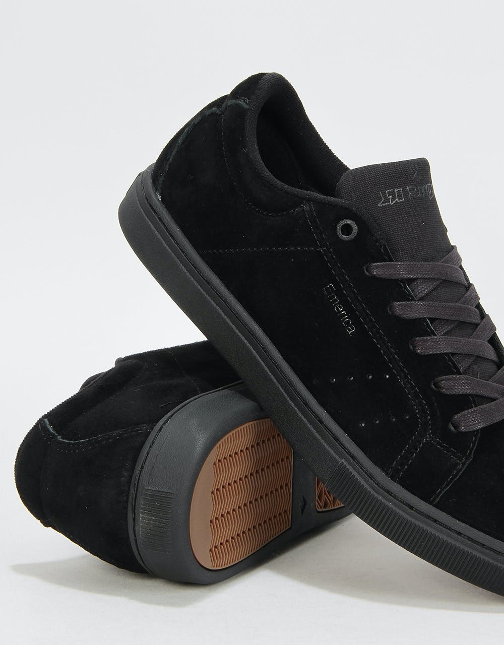 Emerica Americana Skate Shoes - Black/Black/Gum