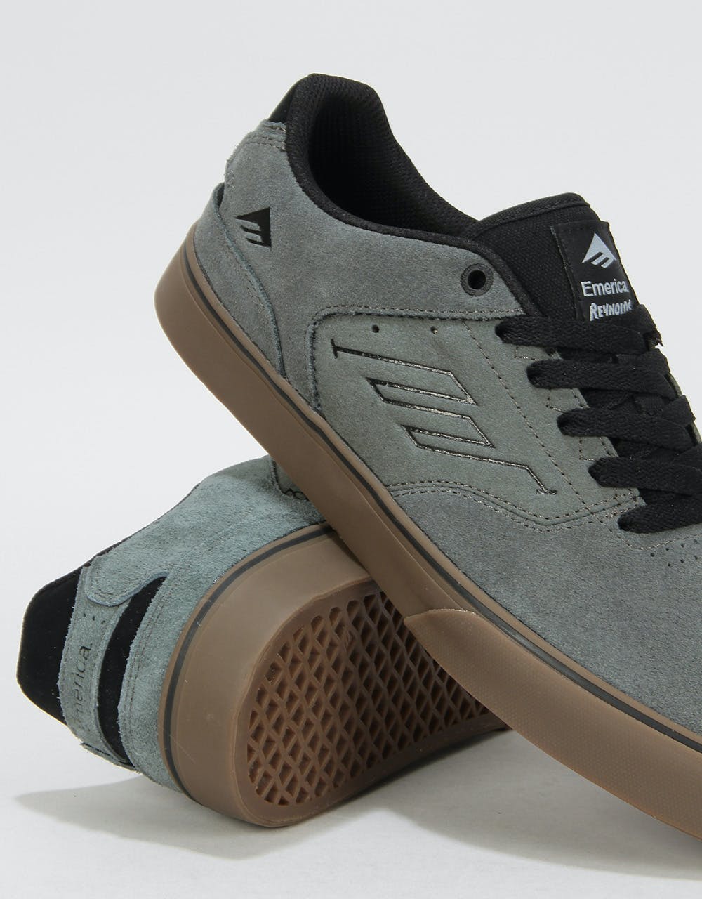 Emerica Reynolds Low Vulc Skate Shoes - Grey/Black/Gum