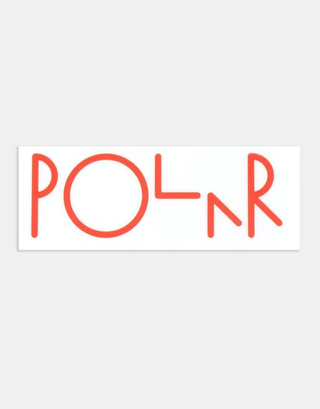 Polar Script Logo Sticker - Red