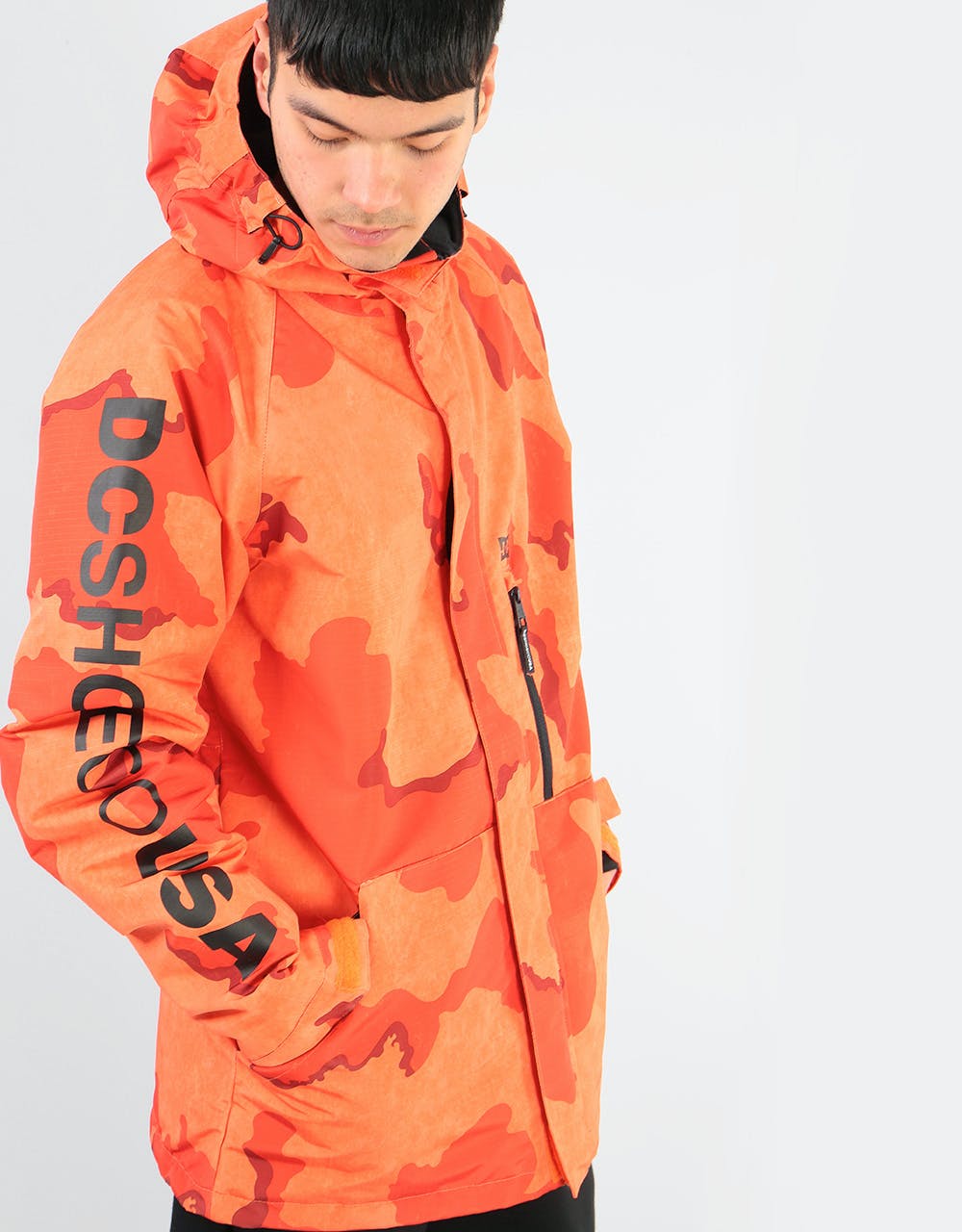 DC Ripley Snowboard Jacket - Red Orange DCU Camo