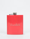 Chocolate Red Sqaure Hip Flask - Red