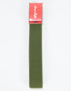 Chocolate Red Square Stretch Web Belt - Green