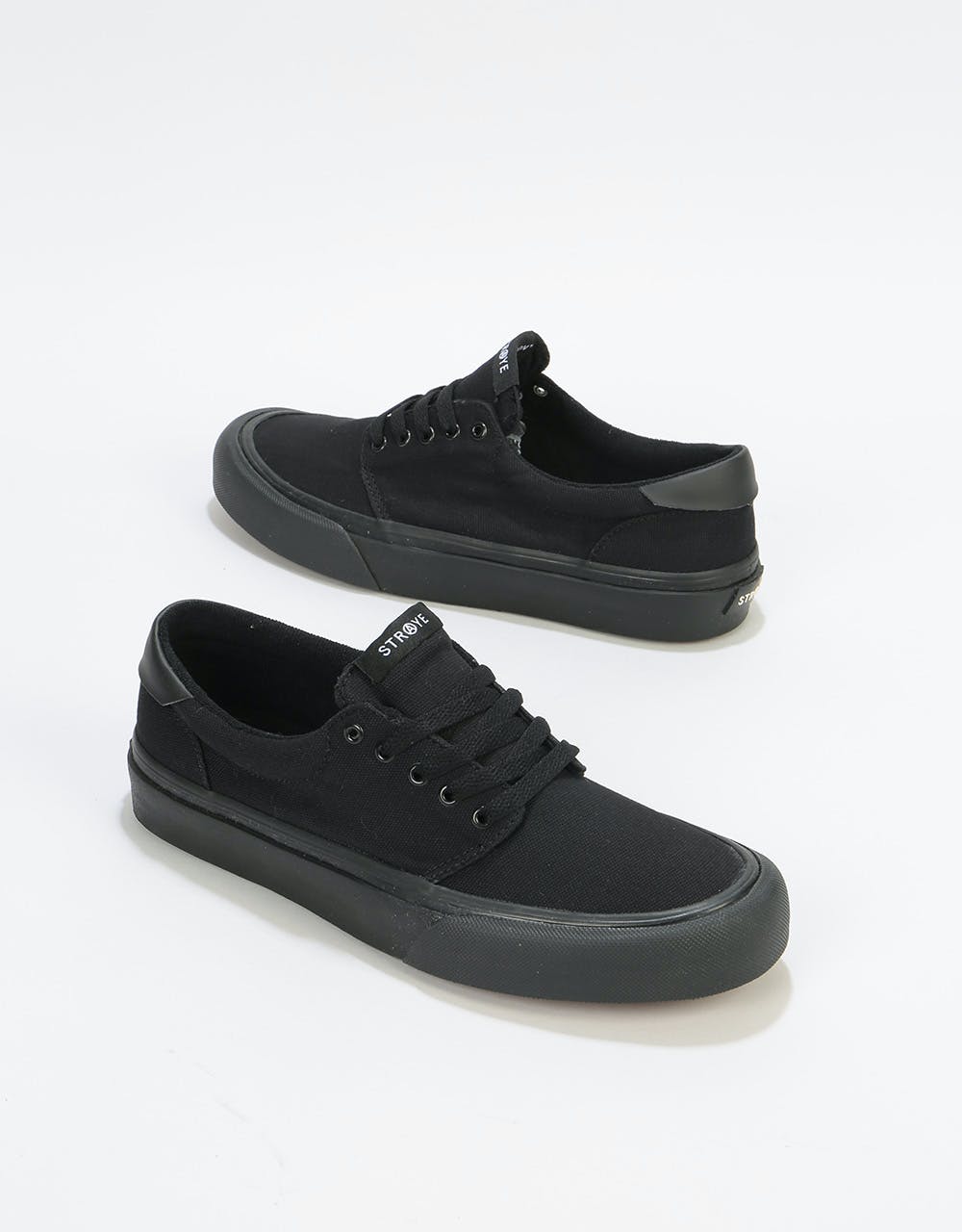 Straye Fairfax Skate Shoes - Black/Black Canvas
