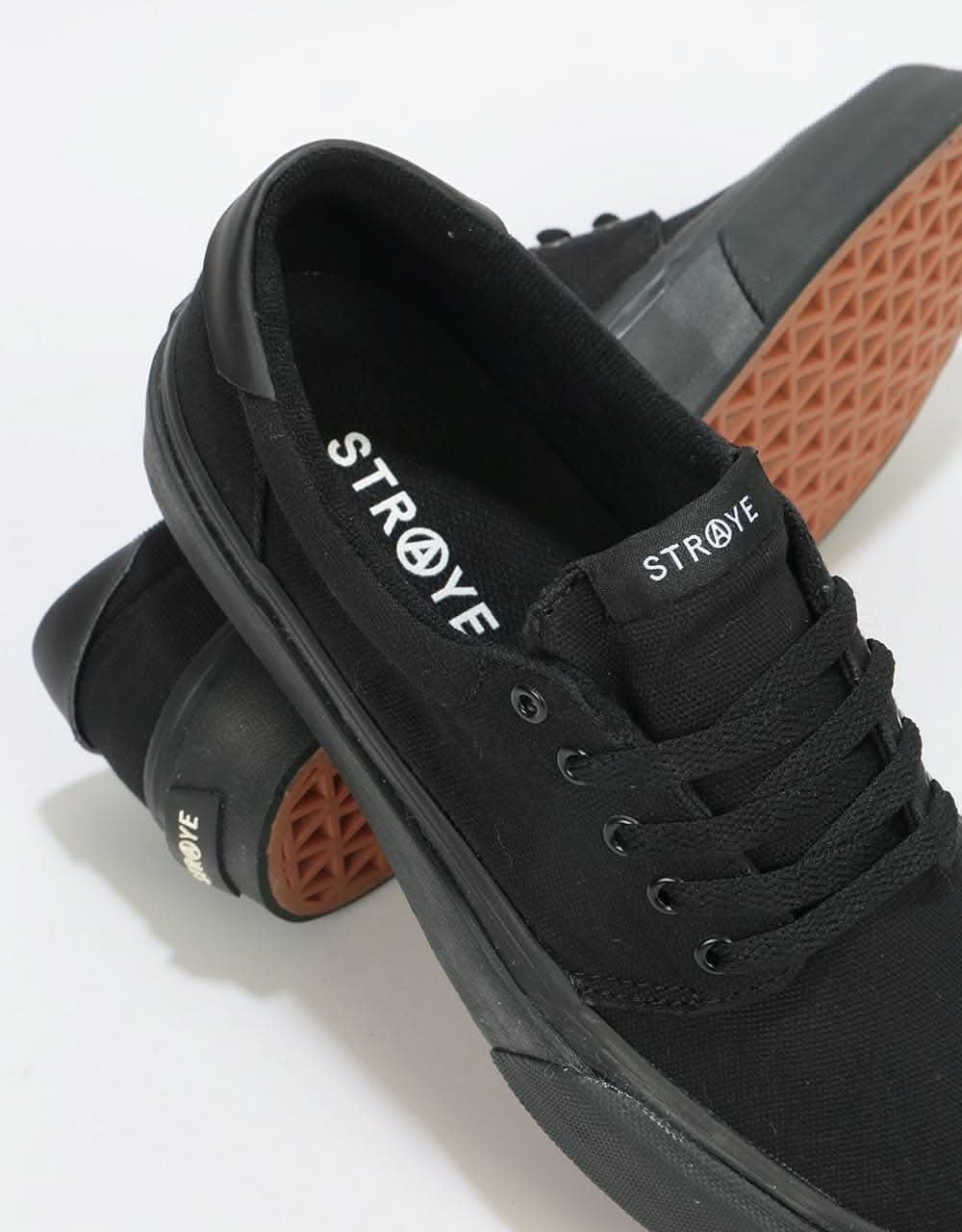 Straye Fairfax Skate Shoes - Black/Black Canvas