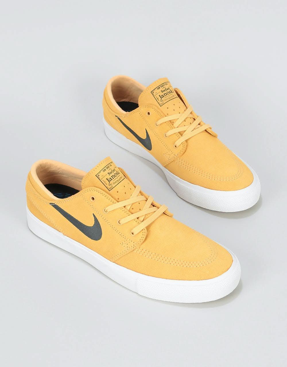 Sb janoski gold anthracite and white suede skate shoes Clearance