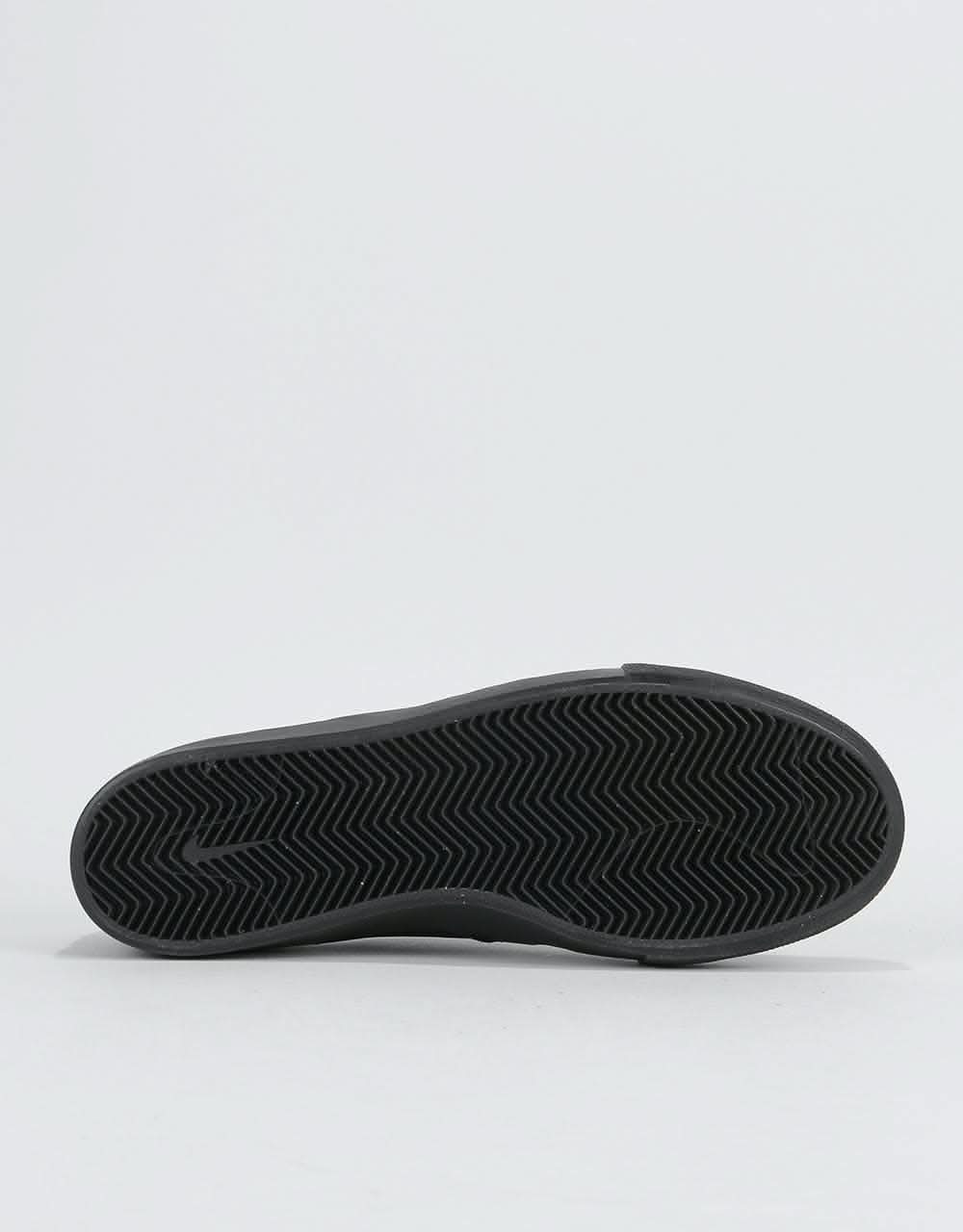 Nike SB Zoom Janoski Slip RM Crafted Skate Shoes - Black/Black-Black