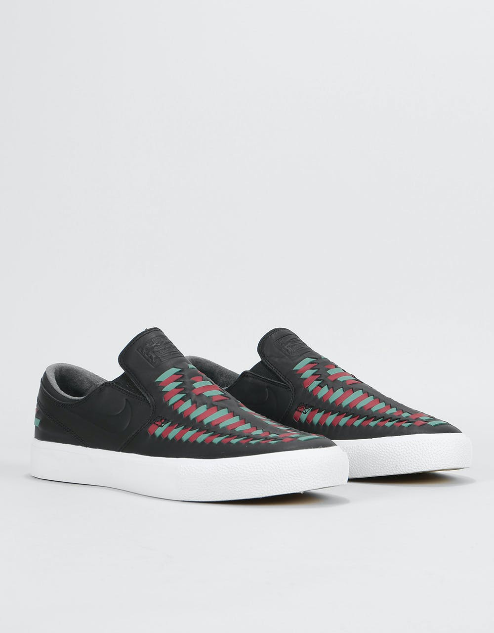 Nike SB Zoom Janoski Slip RM Crafted Skate Shoes - Black/Bicoastal-Red