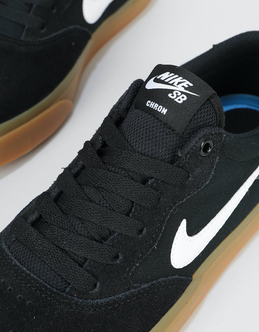 Nike SB Chron SLR Skate Shoes - Black/White-Black-Black