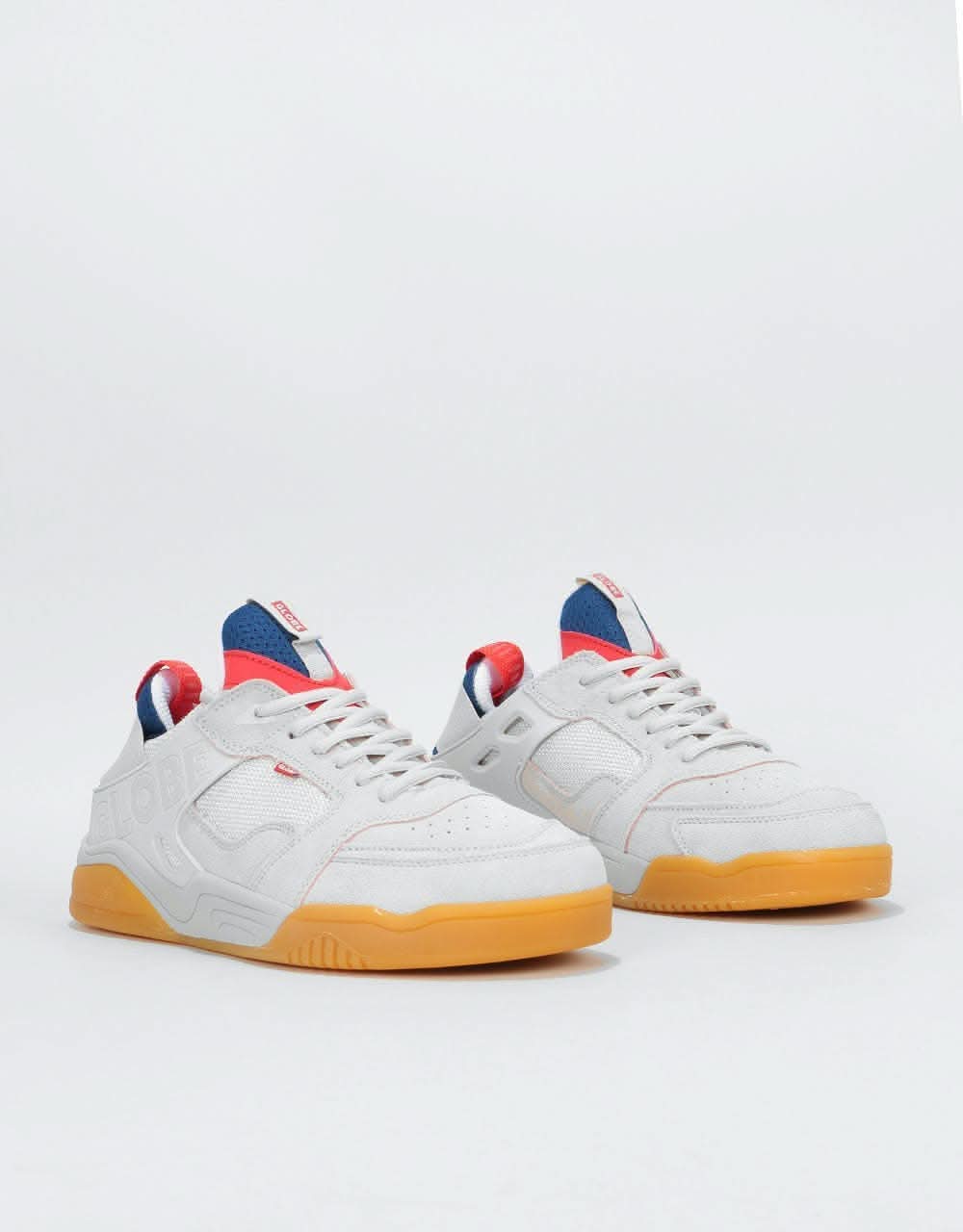 Globe Tilt Evo Skate Shoes - Milk/Blue/Red