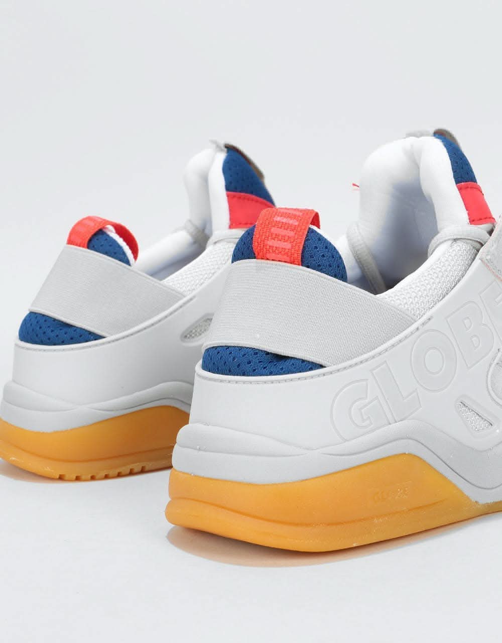 Globe Tilt Evo Skate Shoes - Milk/Blue/Red