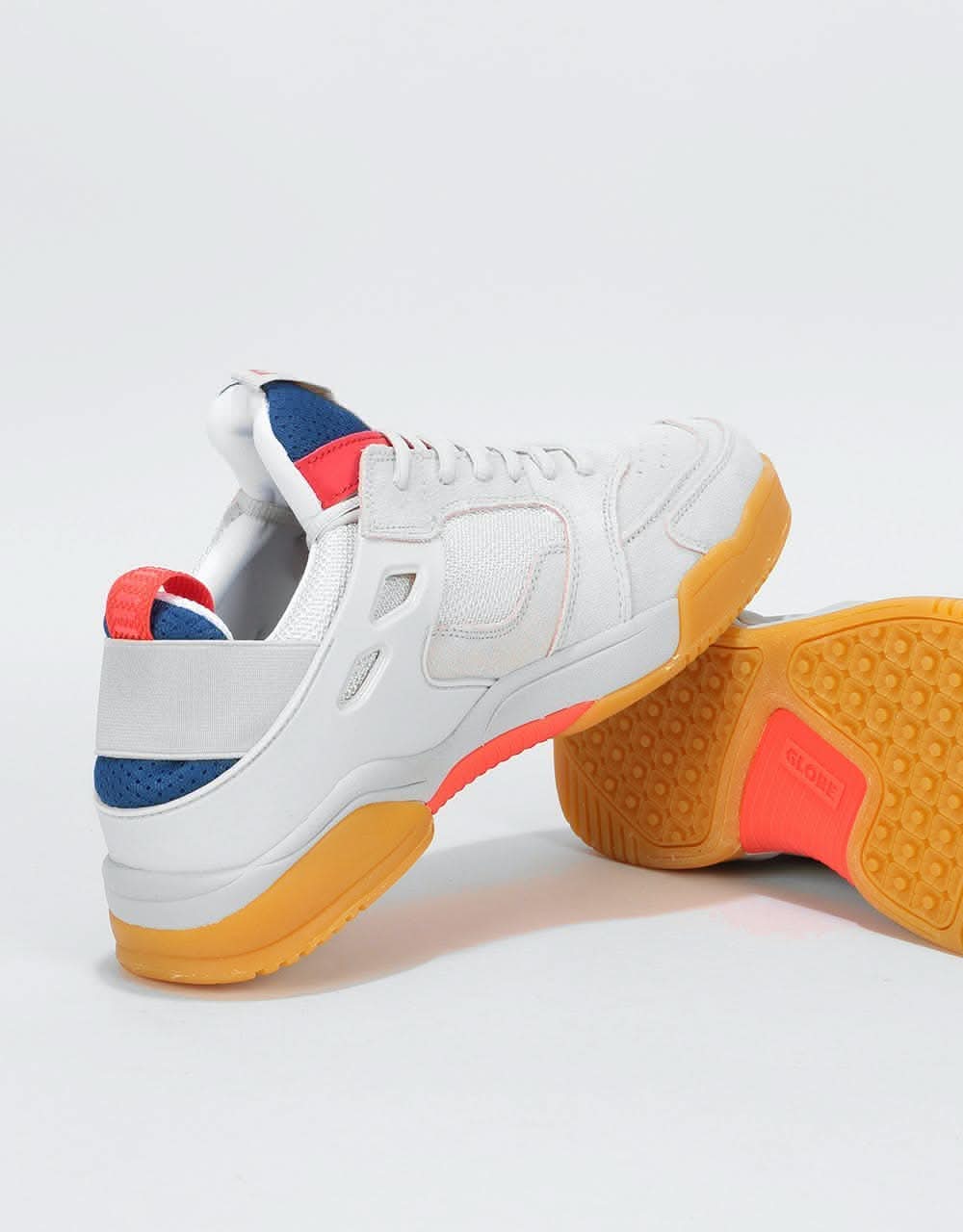 Globe Tilt Evo Skate Shoes - Milk/Blue/Red