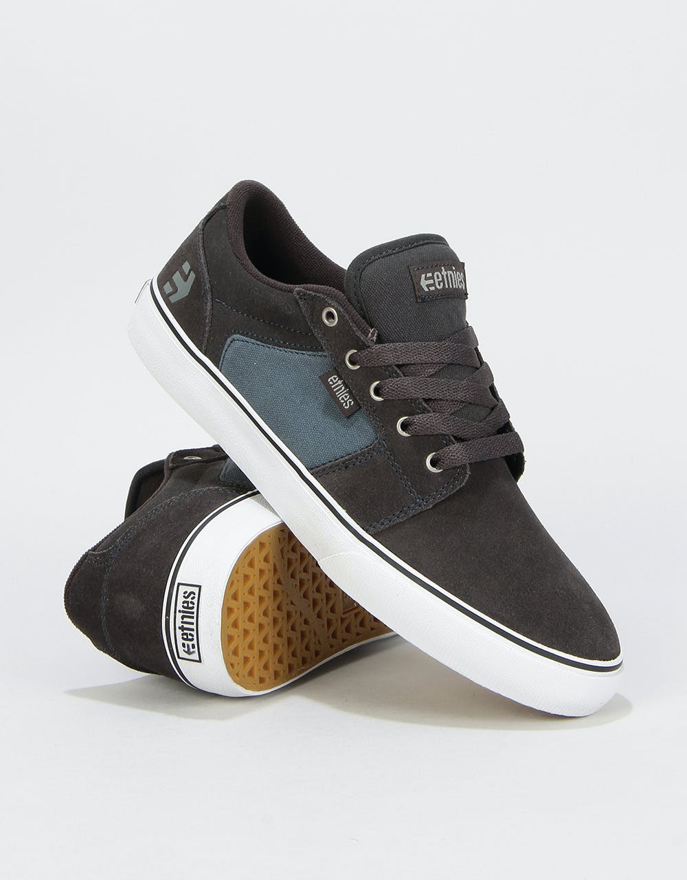 Etnies Barge LS Skate Shoes - Dark Grey/Blue