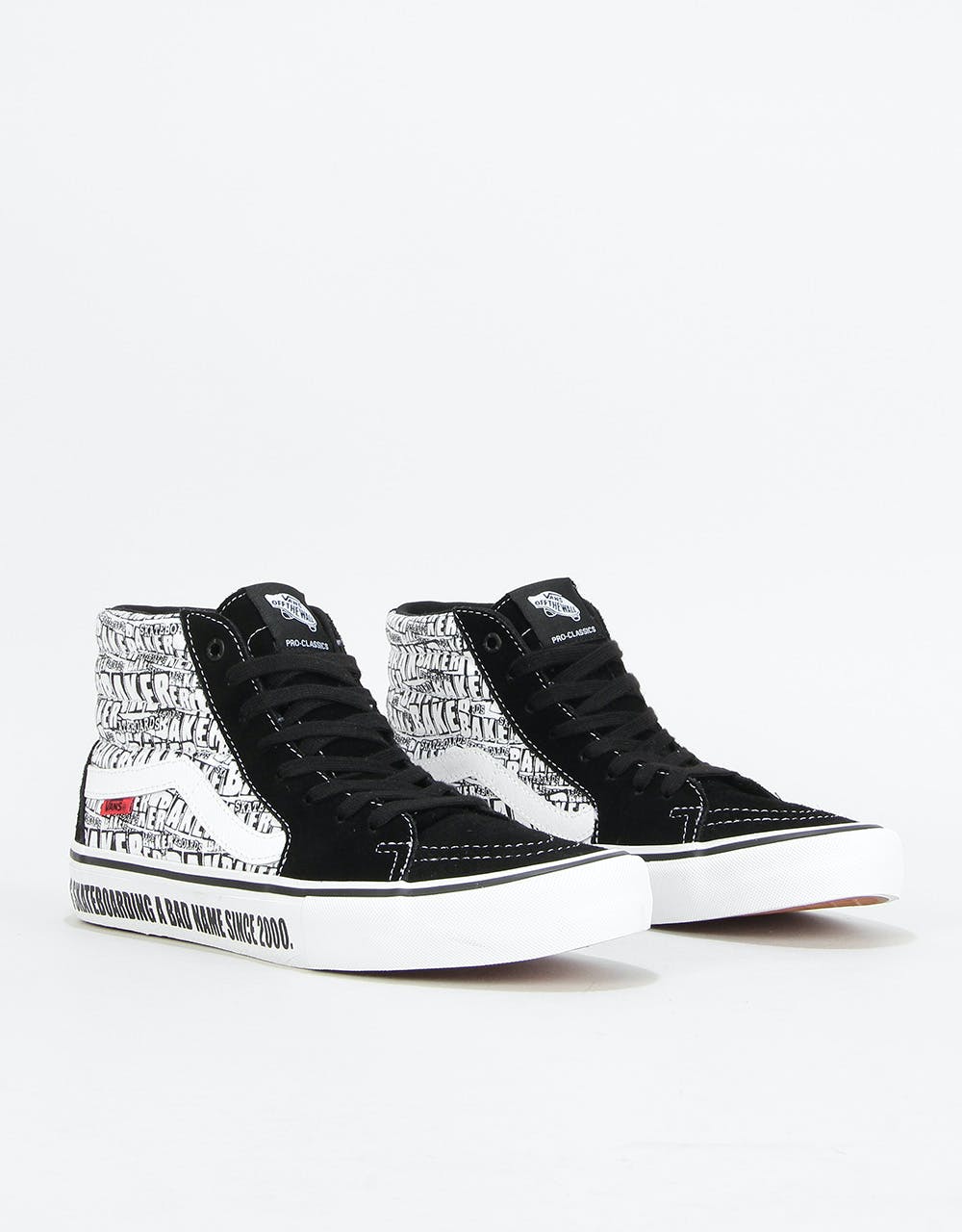 Vans Sk8-Hi Pro Skate Shoes - (Baker) Black/White