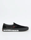 Vans Slip-On Pro Skate Shoes - (Baker) Black/Black/Red