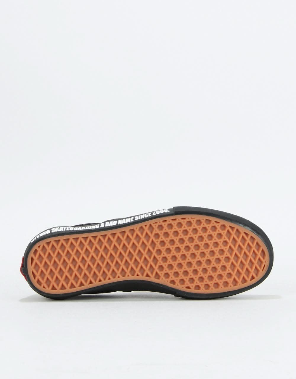 Vans Slip-On Pro Skate Shoes - (Baker) Black/Black/Red