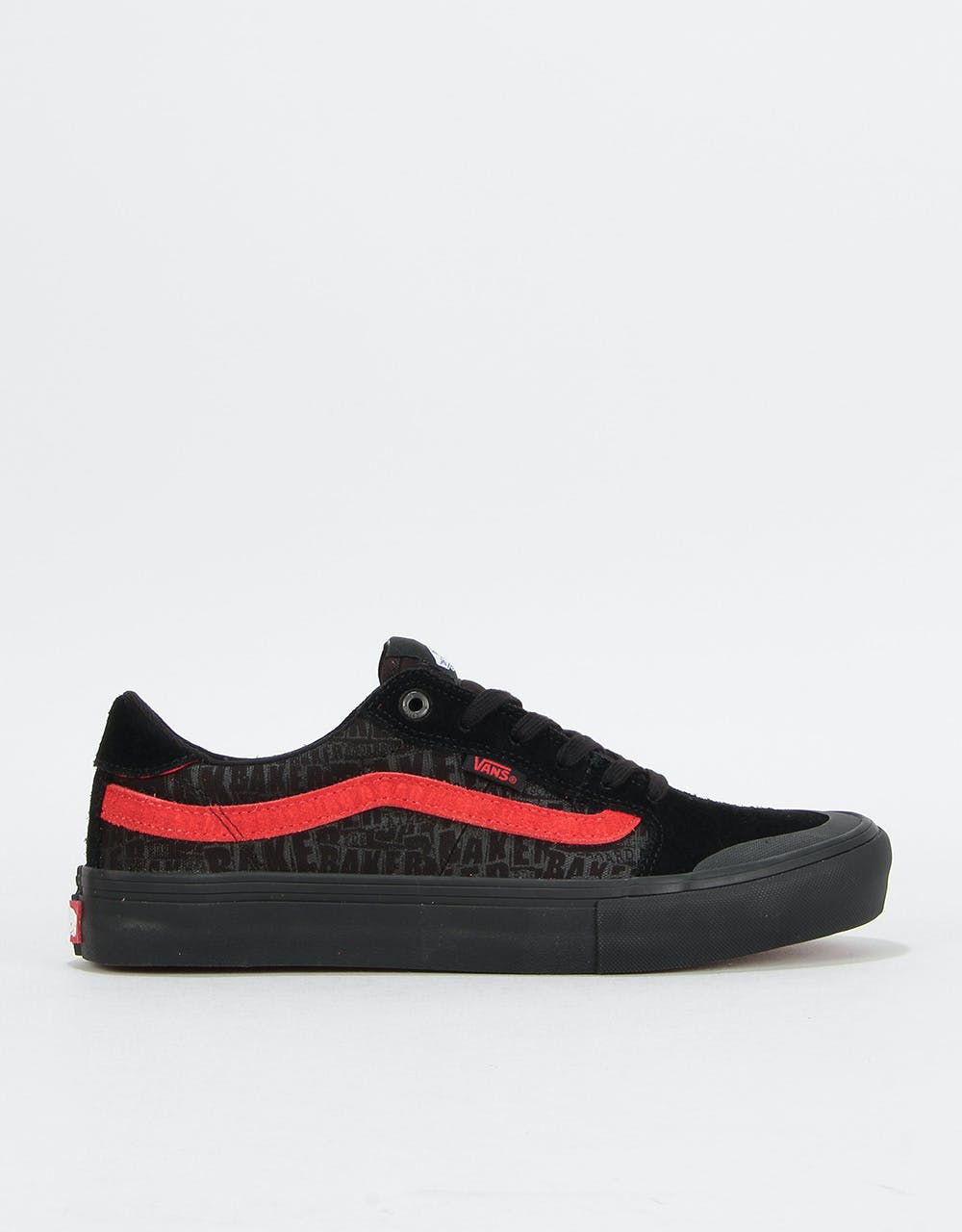 Vans Style 112 Pro Skate Shoes - (Baker) Black/Black/Red