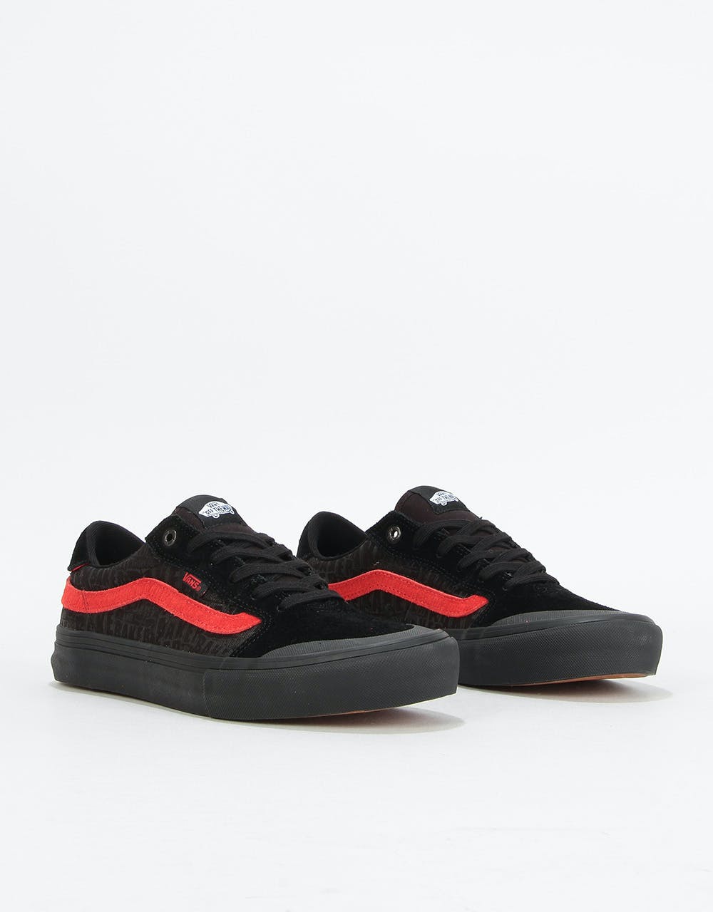 Vans Style 112 Pro Skate Shoes - (Baker) Black/Black/Red
