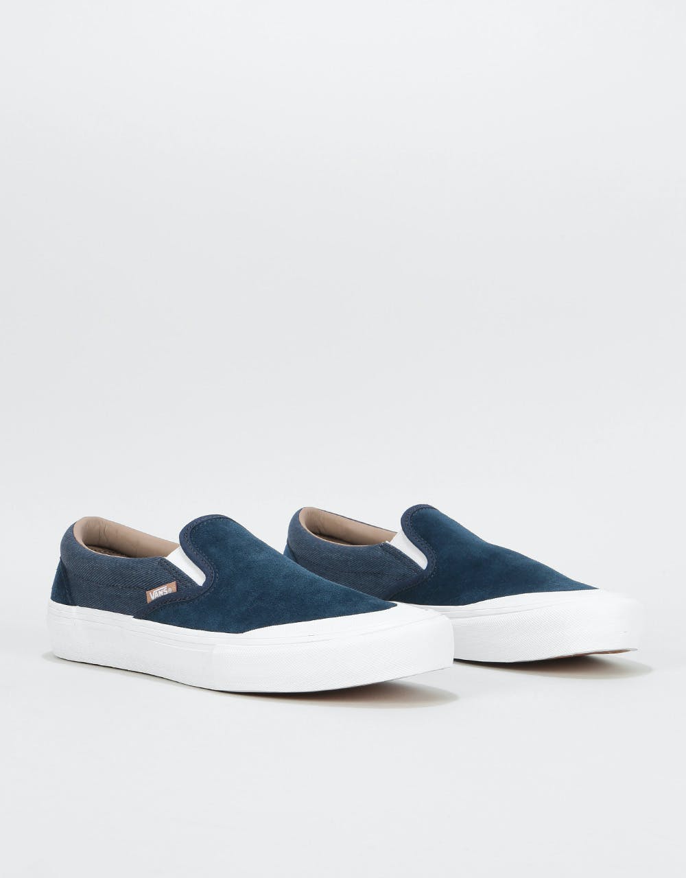 Vans Slip-On Pro Skate Shoes - (Twill) Dress Blues/Portabella